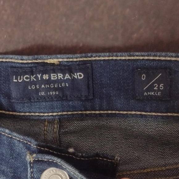 Lucky brand mid rise skinny size 0/25 - Picture 2 of 4